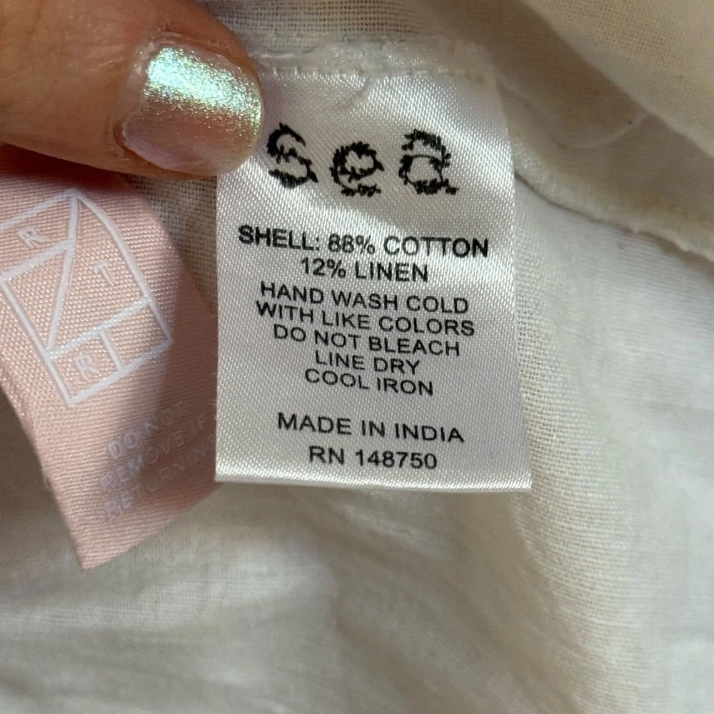 SEA Alicia White Blouse with Multicolor Embroidery - Picture 9 of 10